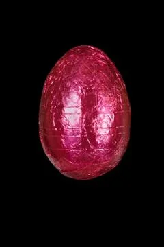 Pink chocolate easter egg Stock Photos