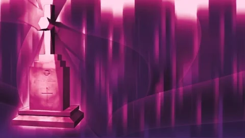 Pink Christians Slab Animation Loop Stock Footage 235537733