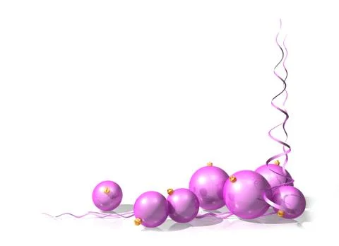 Pink christmas decorations Stock Illustration