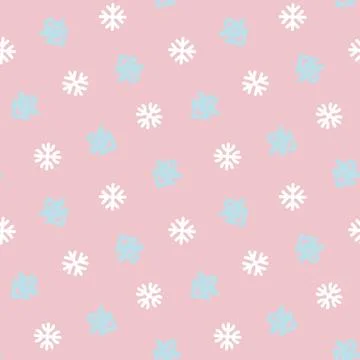 Pink Christmas Tree seamless pattern design Stock Illustration