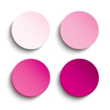 Pink circle empty banner on white background. Illustrazione stock