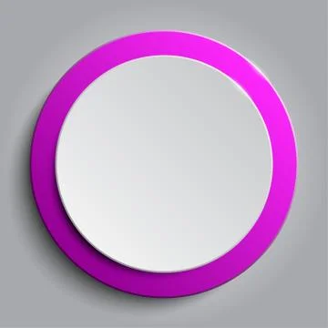 Pink circle empty banner on white background. Stock Illustration