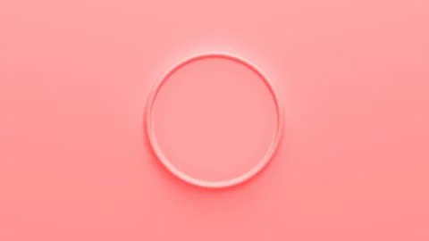 Pink circle on a pink background. Minimal Color Concept. 3d illustration. Illustrazione stock