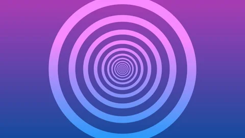 Pink circle speed tunnel loop animation background for text 動画素材 135264568