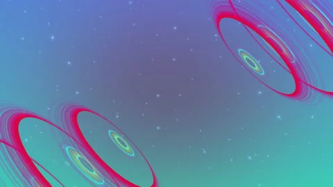 Pink circles on abstract blue background in 4k video. Video stock 146945355