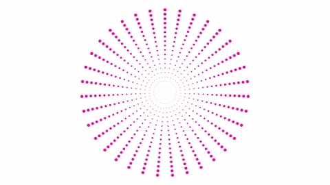 Pink circles dots white Stock Footage 225635041