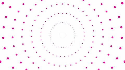 Pink circles dots white Stock Footage 225646447