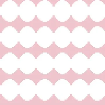 Pink Circles Knitting Grid seamless pattern design 스톡 일러스트