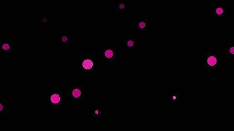 Pink circles scattered on a black background. Stock Illustration
