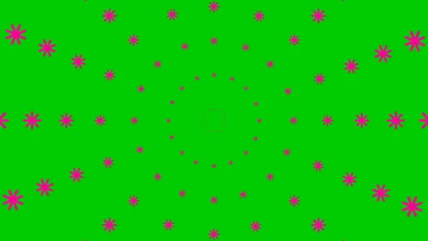 Pink circles snow green Stock Footage 224734971