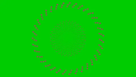 Pink circles spin 2 green Stock Footage 233269460