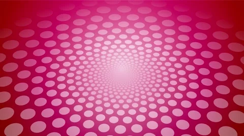 Pink circular background with polka dots perspective Stock Footage 55044012