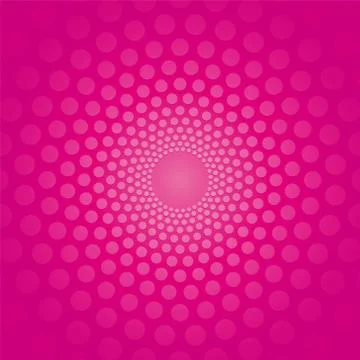 Pink circular background with polka dots Stock-Illustration