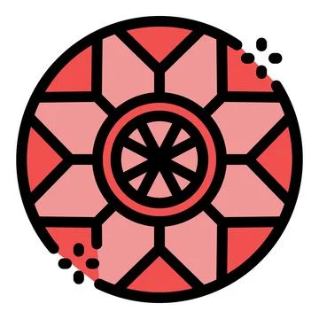Pink circular geometric pattern creating visual harmony and balance Illustrazione stock