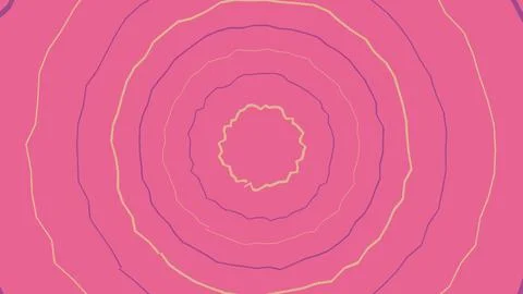 Pink circular ripple lines pattern on white background 스톡 일러스트
