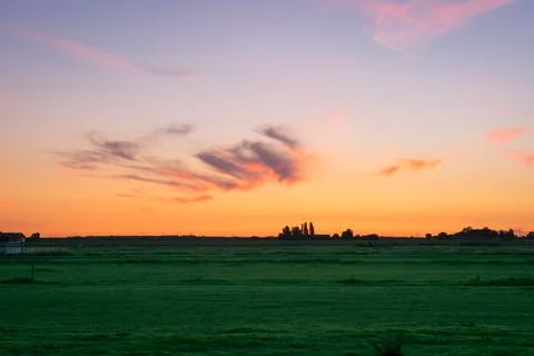 Pink Cirrus Clouds Stock Photos