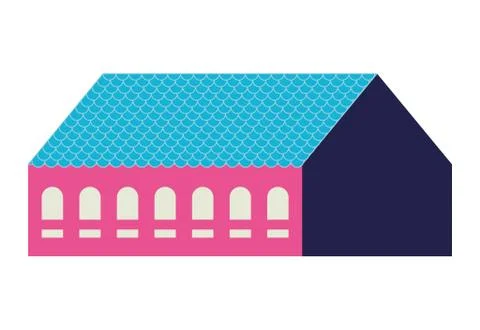 Pink city building vector design Ilustración de archivo