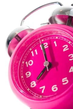Pink clock-3585 Stock Photos