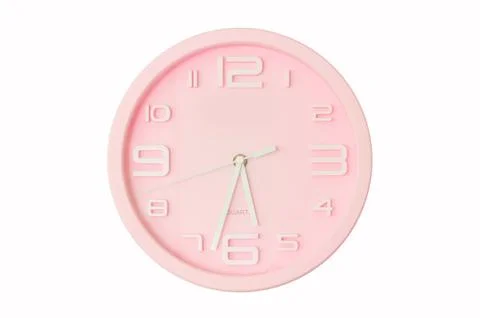 Pink clock Fotos de archivo