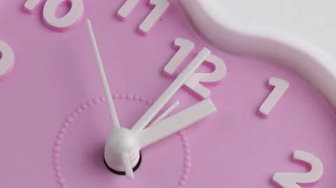 Pink clock surface Stock Footage 59742520