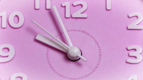 Pink clock surface Stock Footage 59742707