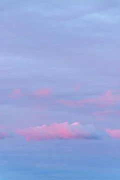 Pink cloud and blue sky background Stock Photos