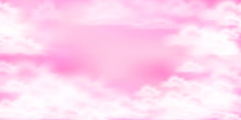 Pink cloud background featuring a gradient. Illustrazione stock