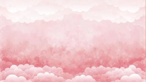 Pink Cloud Background Stock Illustration