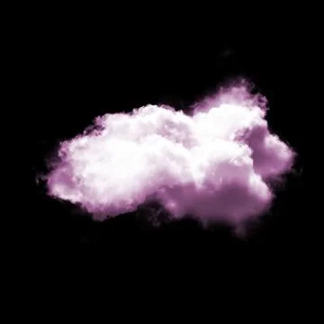 Pink cloud over black background イラスト素材