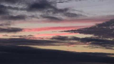 Pink cloud over Pacific Ocean, California Stock Footage 77011035