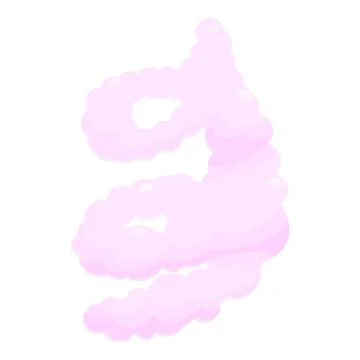 Pink cloud of round bubbles is floating and rotating Stock Illustration