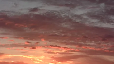 Pink cloud textures in pastel sky, 2 crops, very slow pans Stock Footage 292815182