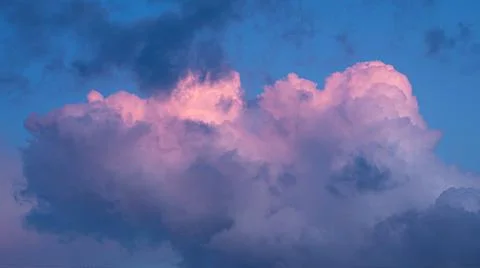 Pink Clouds at Dusk Stock Photos