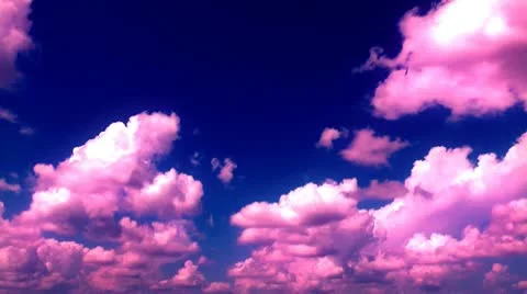 Pink clouds Stock Footage
