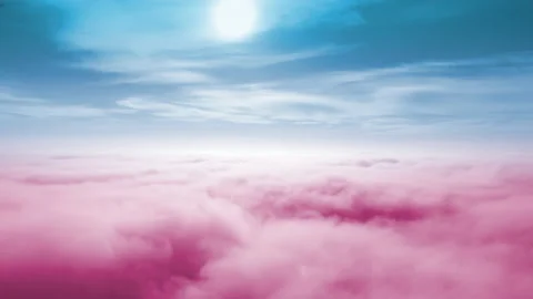 Pink clouds Video stock 194397899