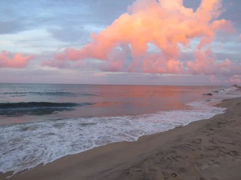 Pink clouds no editing or filters Stock Photos