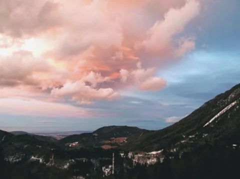 Pink clouds Stock Photos