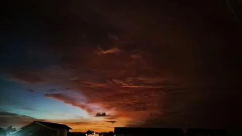 Pink clouds Stock Photos