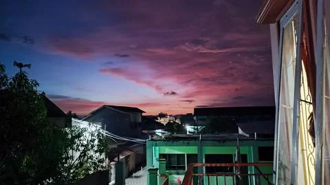 Pink clouds Stock Photos