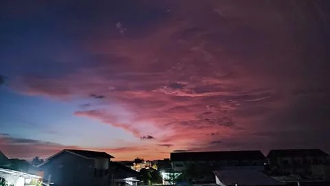 Pink clouds Stock Photos