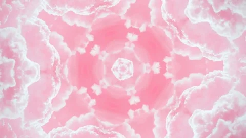 Pink Clouds Sky Kaleidoscope Background Abstract Video Stock Footage 299139211