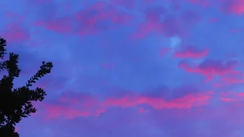 Pink Clouds at Sunrise Stock Footage 253909984