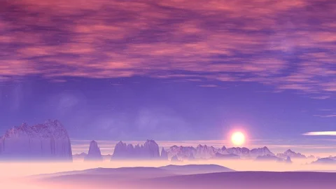 Pink Clouds at Sunset Video stock 101412236