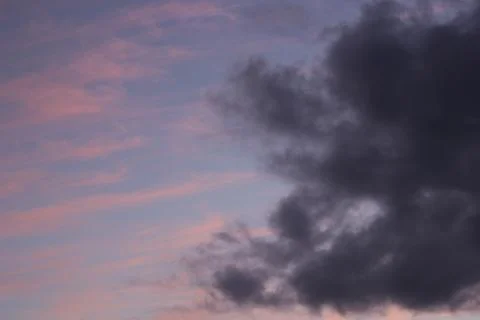 Pink Clouds at Sunset Stock Photos