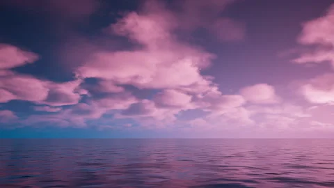 Pink Clouds In The Sunset Sky Stock Footage 312796927
