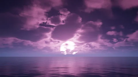 Pink Clouds In The Sunset Sky Stock Footage 312859782