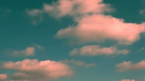 Pink clouds time lapse t3204F Stock Footage 10902127