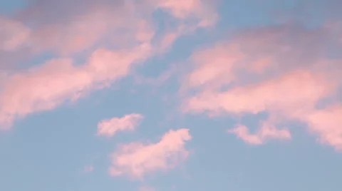 Pink clouds timelapse Stock Footage 49761853