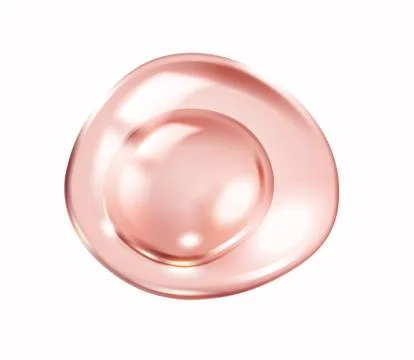 Pink collagen molecules forming bubble shape illustration Stock Illustration