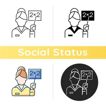 Pink collar worker icon Stock Illustration